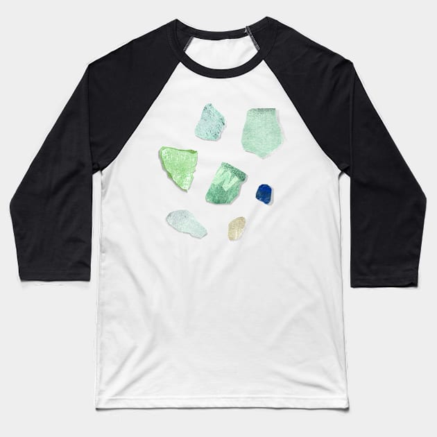 Sea glass Baseball T-Shirt by Babban Gaelg